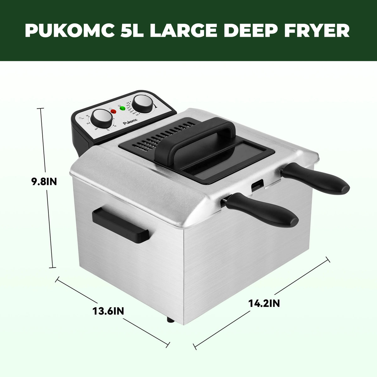 Sumetas Electric Deep Fryer With Adjustable Temperature Control