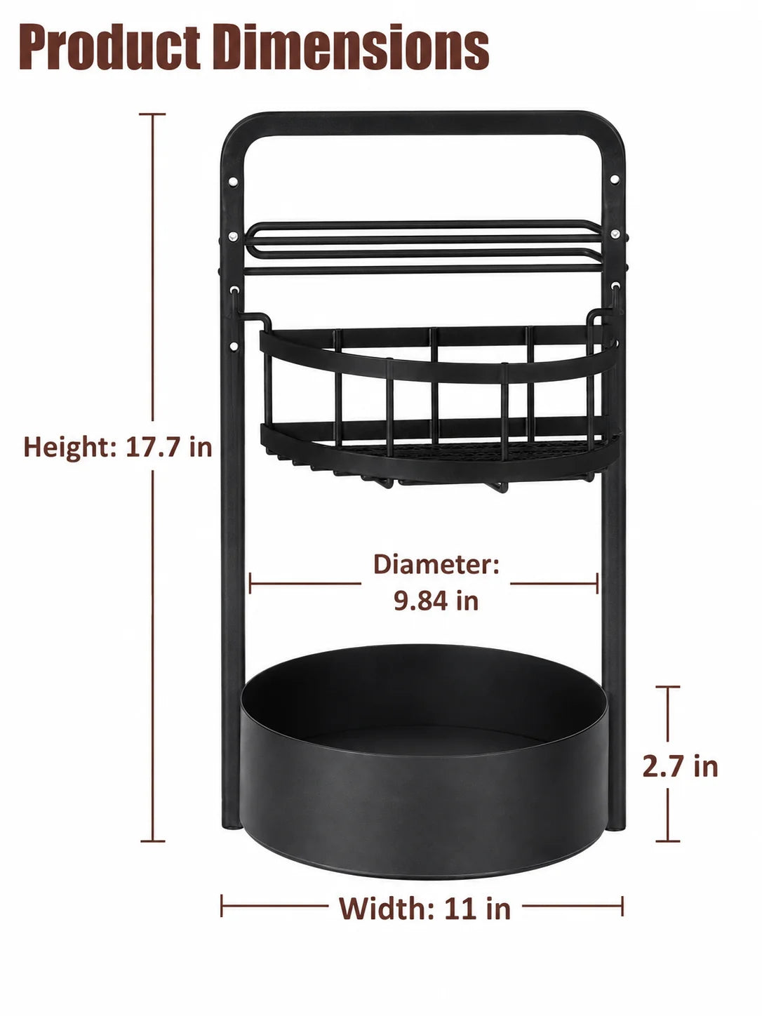 Stainless Steel Rotating Kitchen Spice Rack Organizer Paper Towel Holder