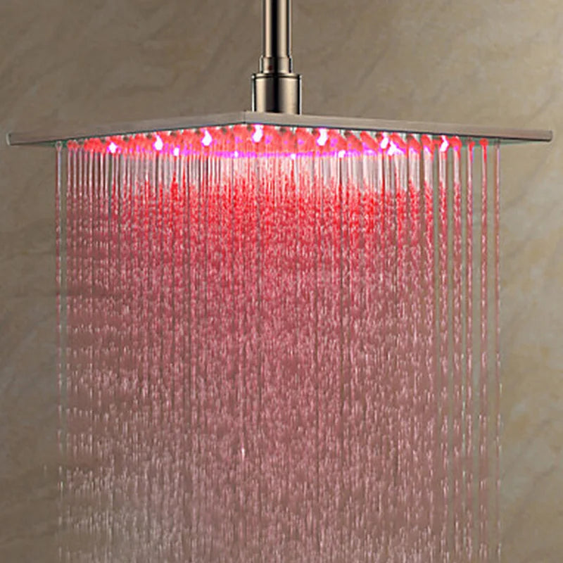 MYQualife LED Rainfall Shower Head With Integrated Lighting