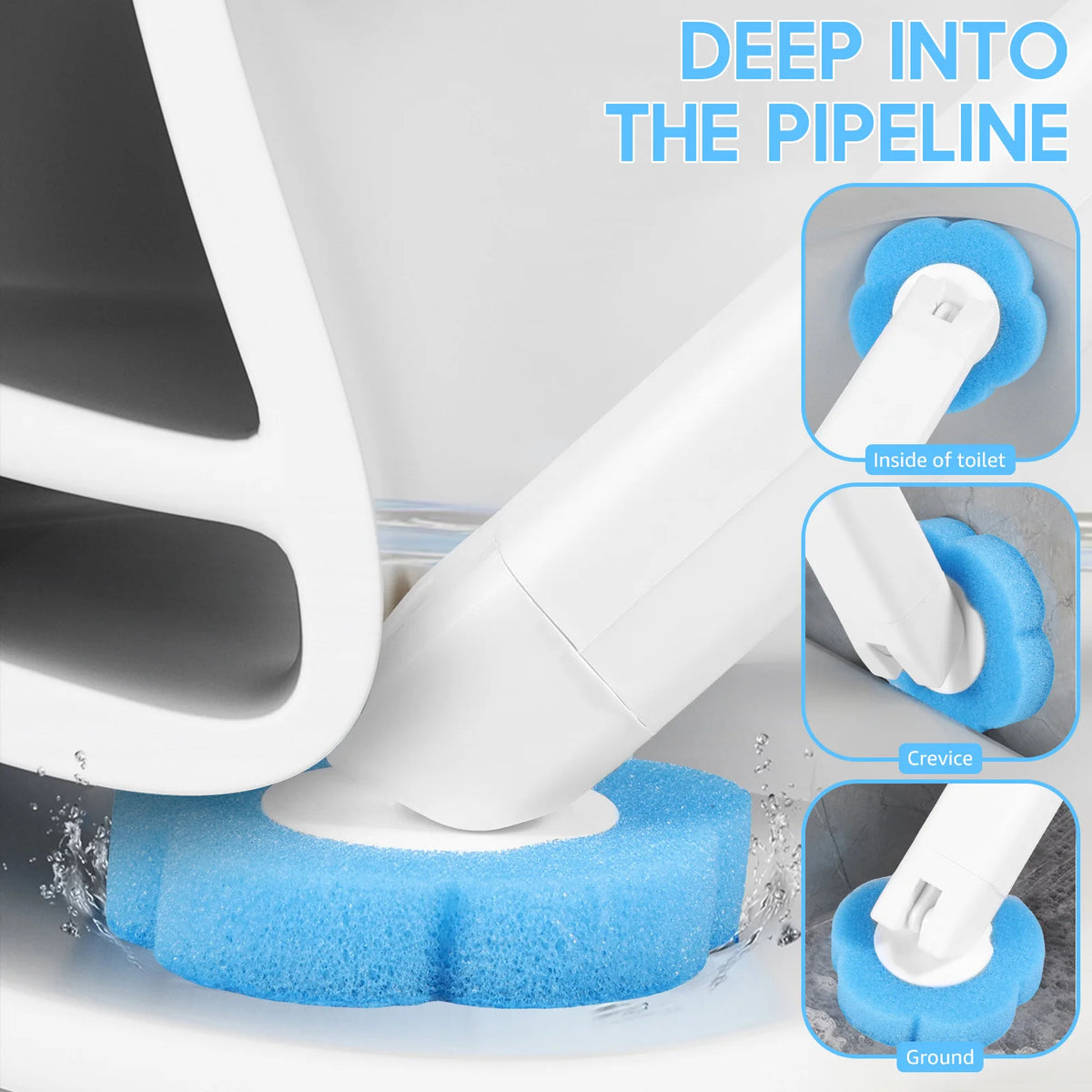 Willstar Disposable Toilet Wand Sponge Brush Head Refills