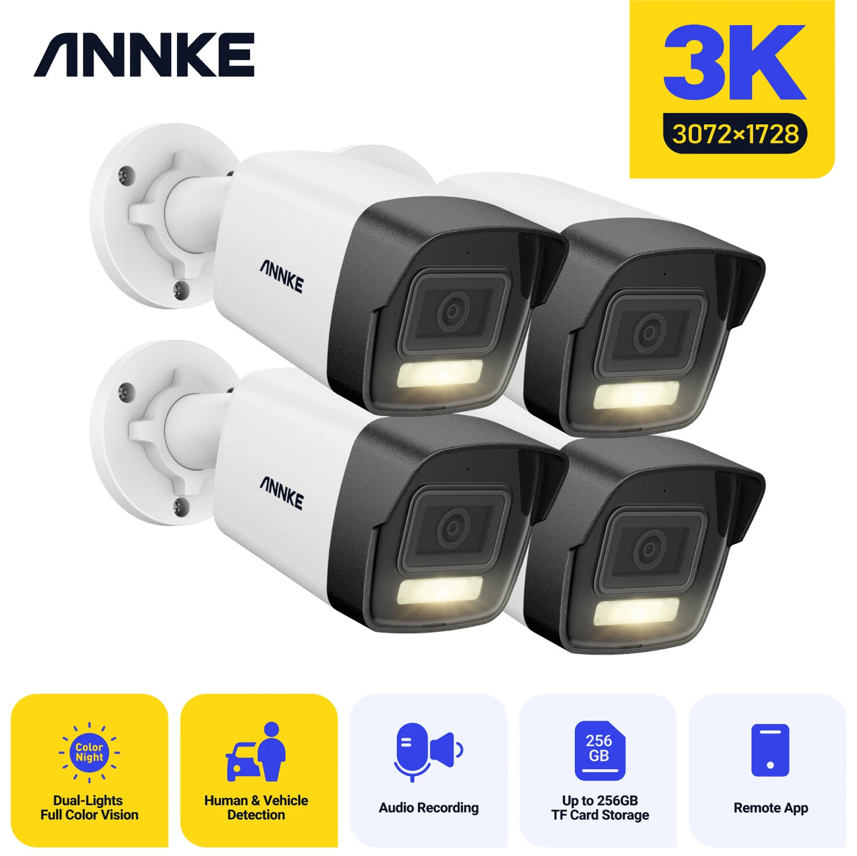 ANNKE 4K Smart Dual Light Bullet Camera With AI Detection