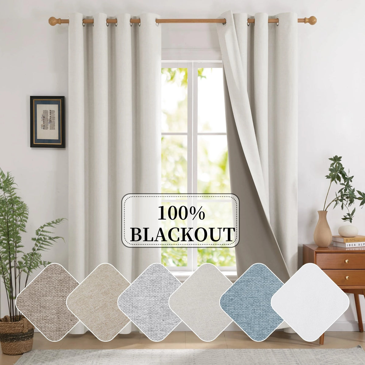 Blackout Soundproof Curtains For French Windows And Bedrooms