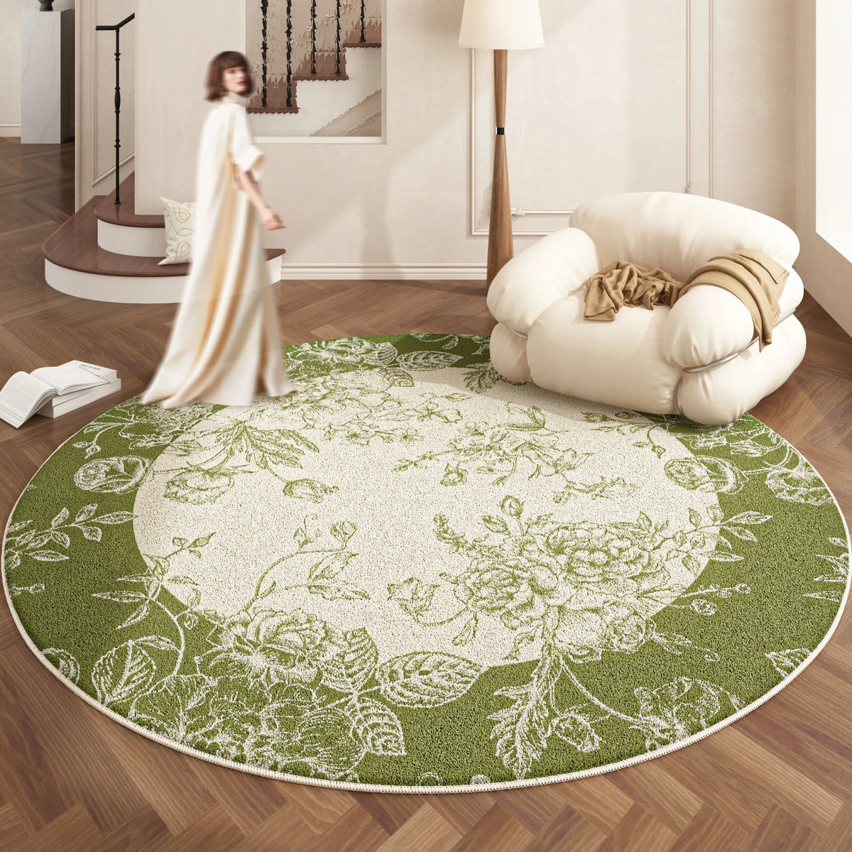 European Style Plush Washable Area Rug For Living Room Bedroom