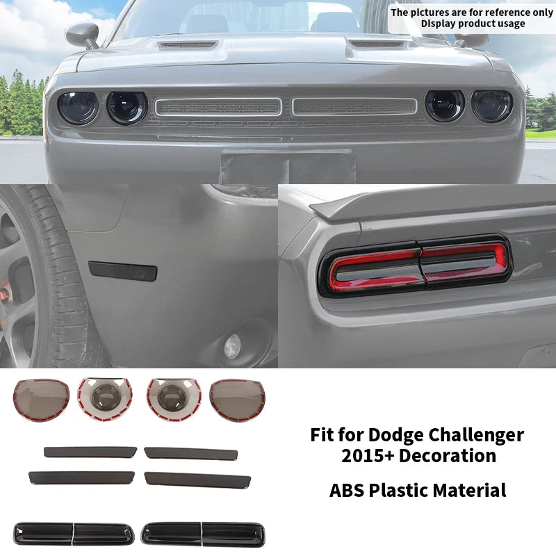 JIDIXIAN Headlight Lamp Decoration Cover For Dodge Challenger