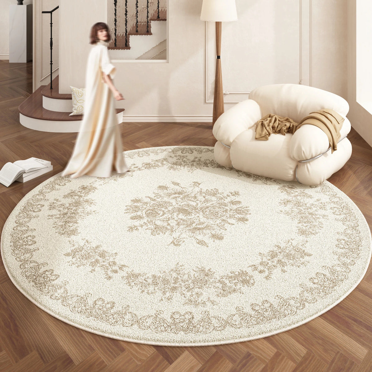 European Style Plush Washable Area Rug For Living Room Bedroom