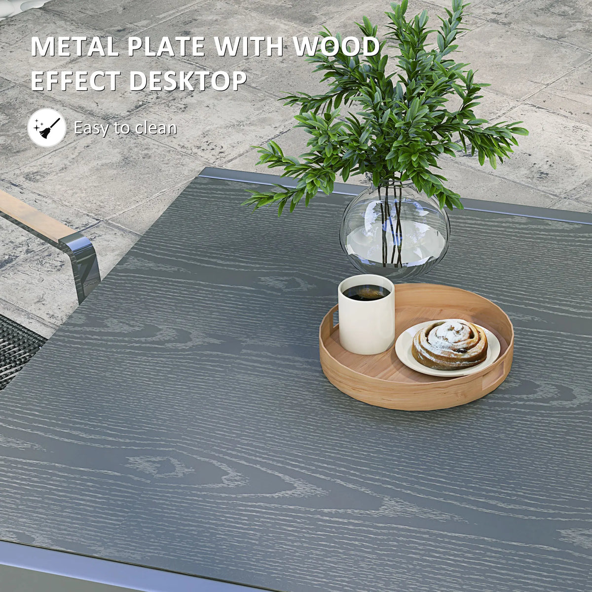 Outsunny Extendable Aluminum Outdoor Dining Table for Patio Gatherings
