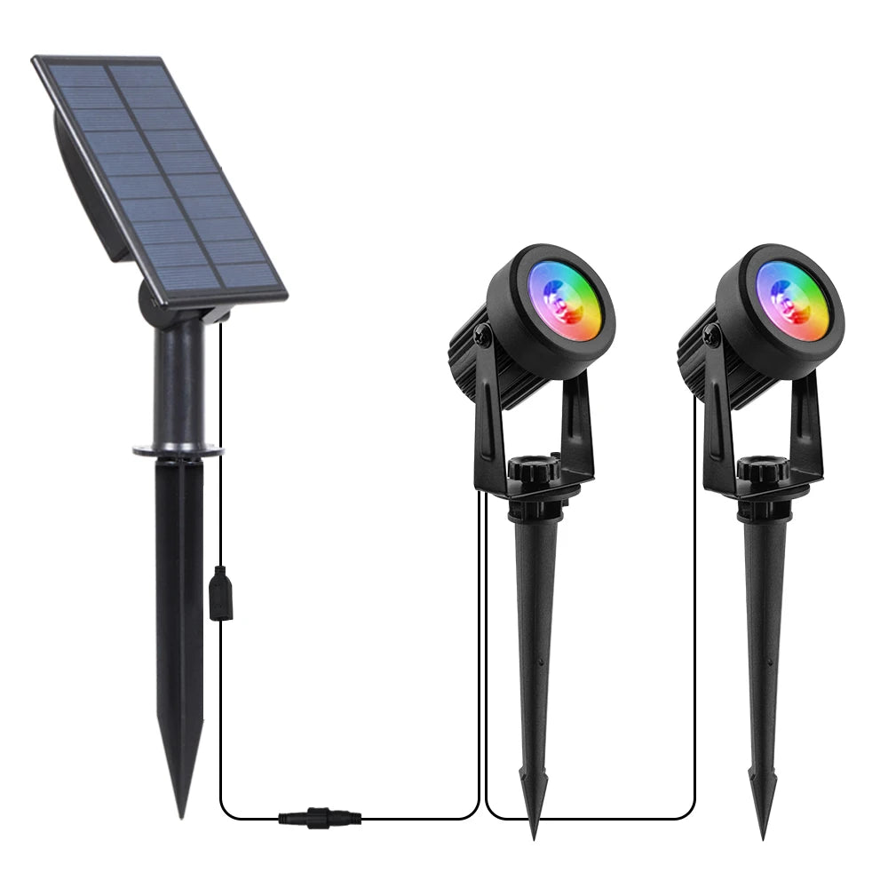 T-sunrise Solar LED Outdoor Light IP65 Waterproof Garden Decoration Lights RGB Warm/Cold White Landscape Yard Lighting Lamps