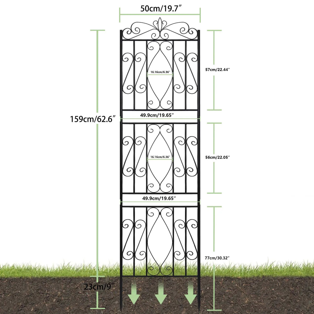 Metal Garden Trellis For Climbing Plants And Decorative Support