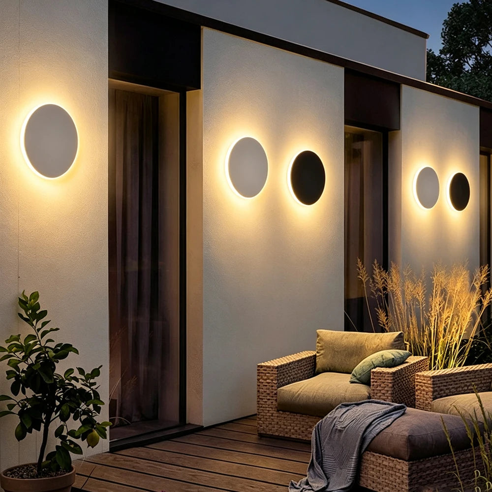 Round LED Wall Light IP65 Waterproof LED Outdoor Wall Lamp Corridor Entrance Porch Bedroom Exterior Decoration Lighting