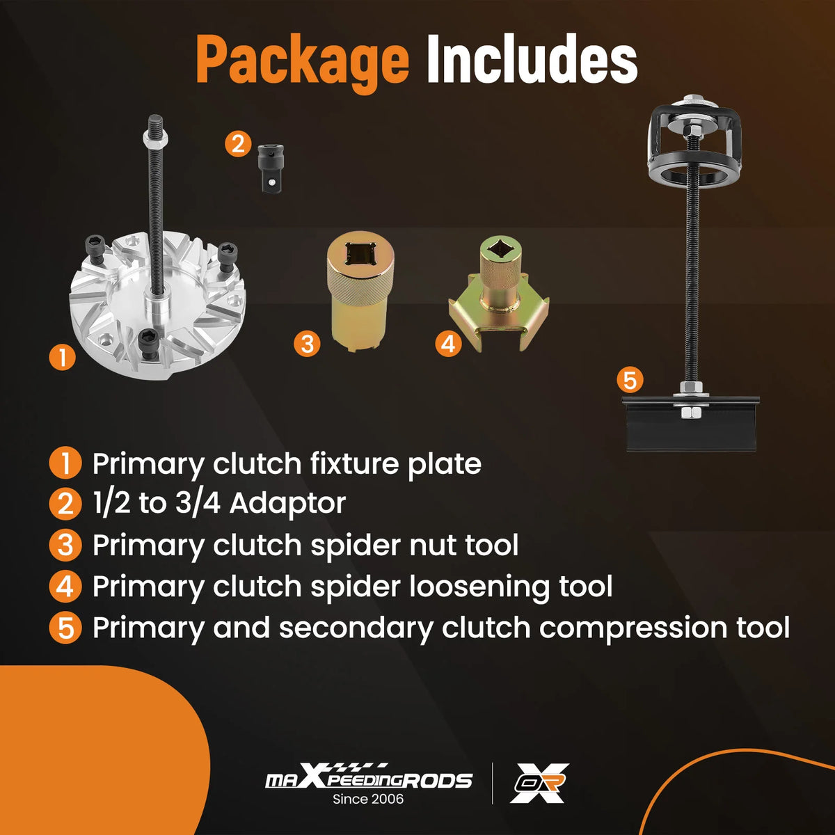 Polaris RZR Primary And Secondary Clutch Service Tool Kit