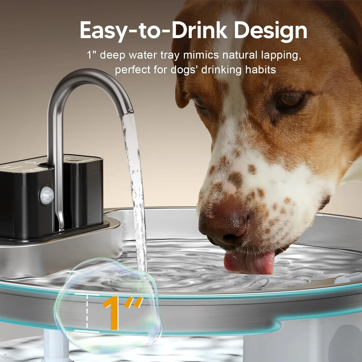 Weomg Stainless Steel Wireless Rechargeable Sensor Pet Water Fountain