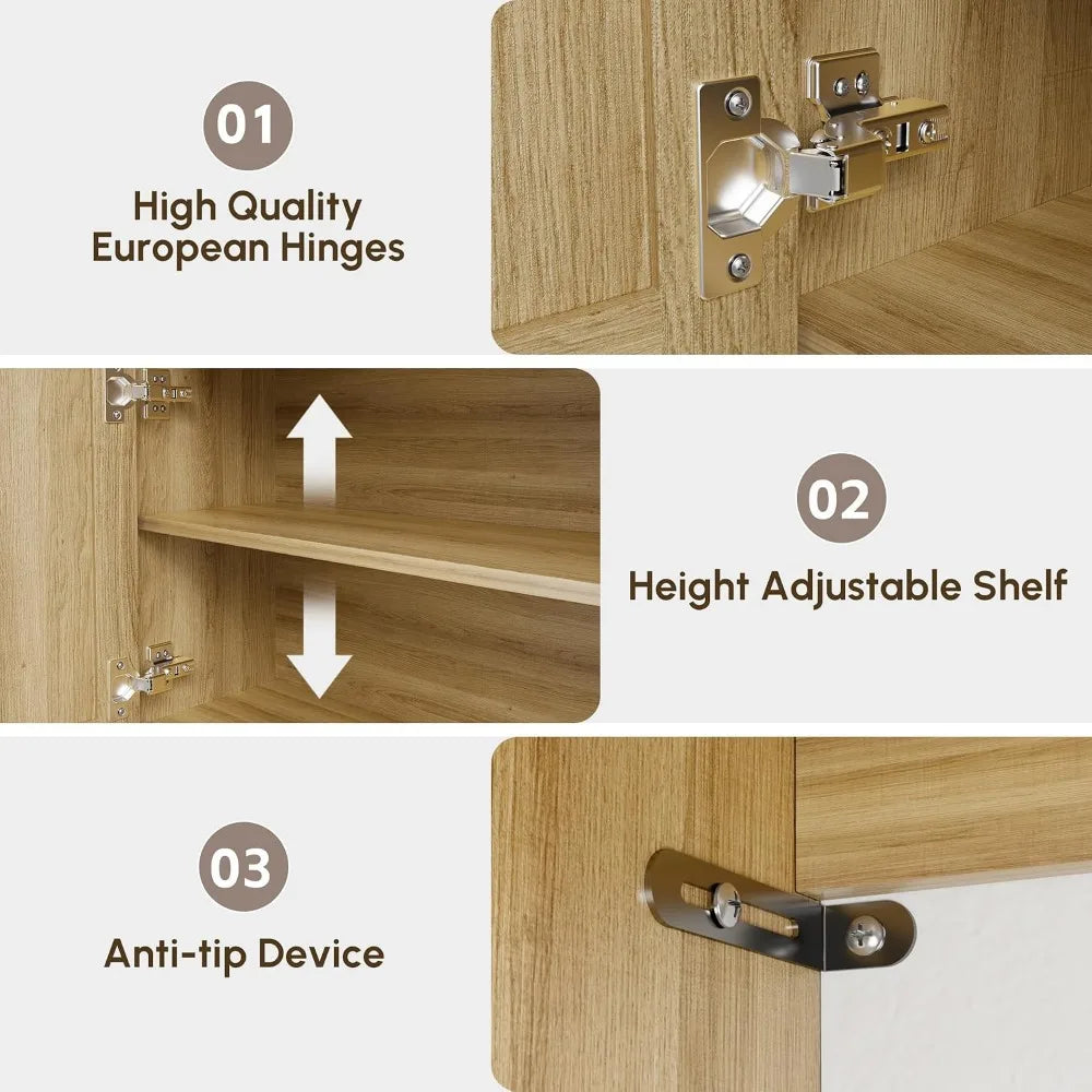Arched Over Toilet Storage Cabinet With Doors And Adjustable Shelf