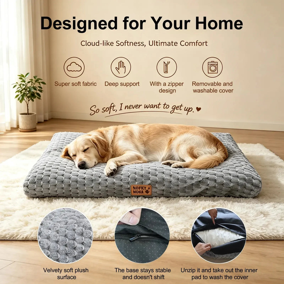 BOFNL Comfortable Thickened Dog Bed Mat for Cozy Pet Bedding