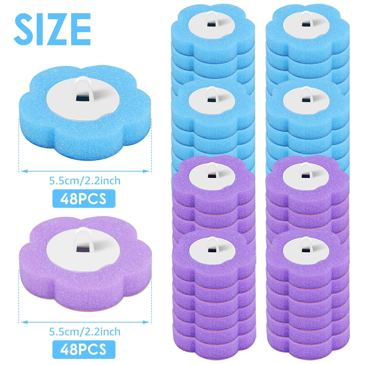 Willstar Disposable Toilet Wand Sponge Brush Head Refills