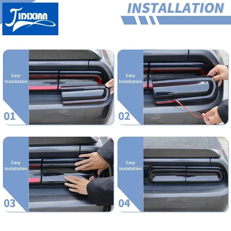 JIDIXIAN Headlight Lamp Decoration Cover For Dodge Challenger