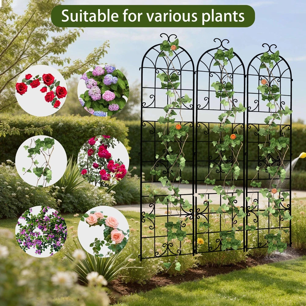 Metal Garden Trellis for Climbing Plants Vines and Outdoor Support