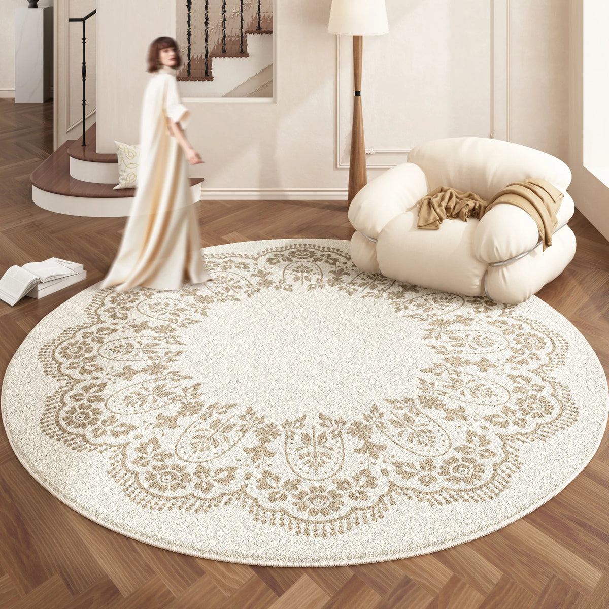 European Style Plush Washable Area Rug For Living Room Bedroom