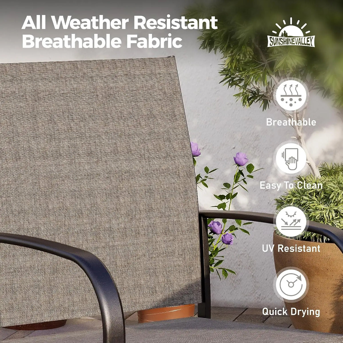 Patio Dining Set With Metal Table And Six Outdoor Chairs