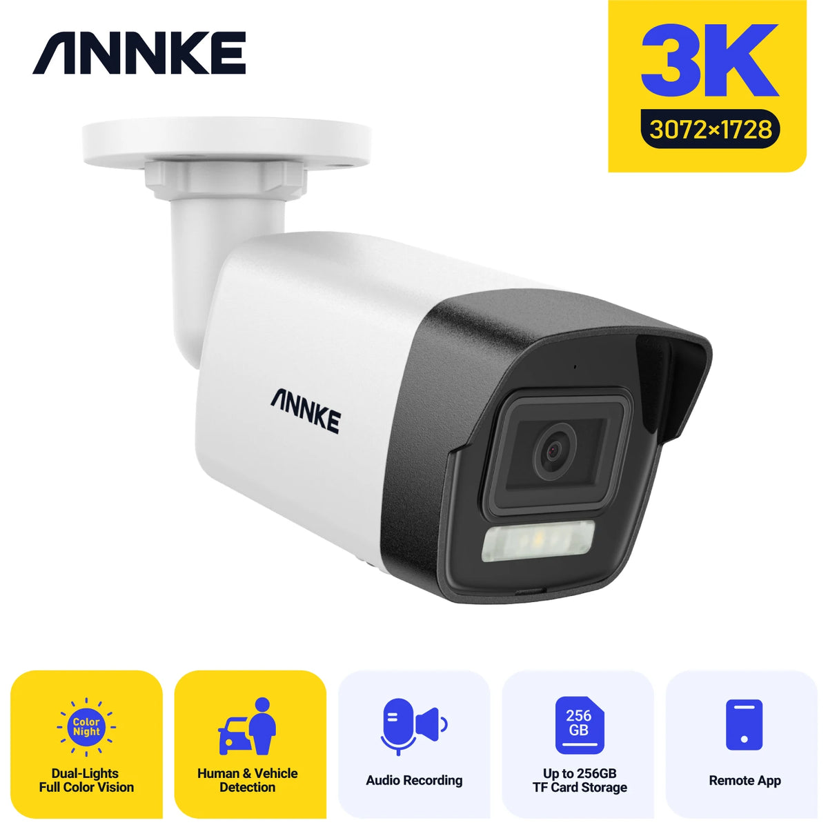 ANNKE 4K Smart Dual Light Bullet Camera With AI Detection