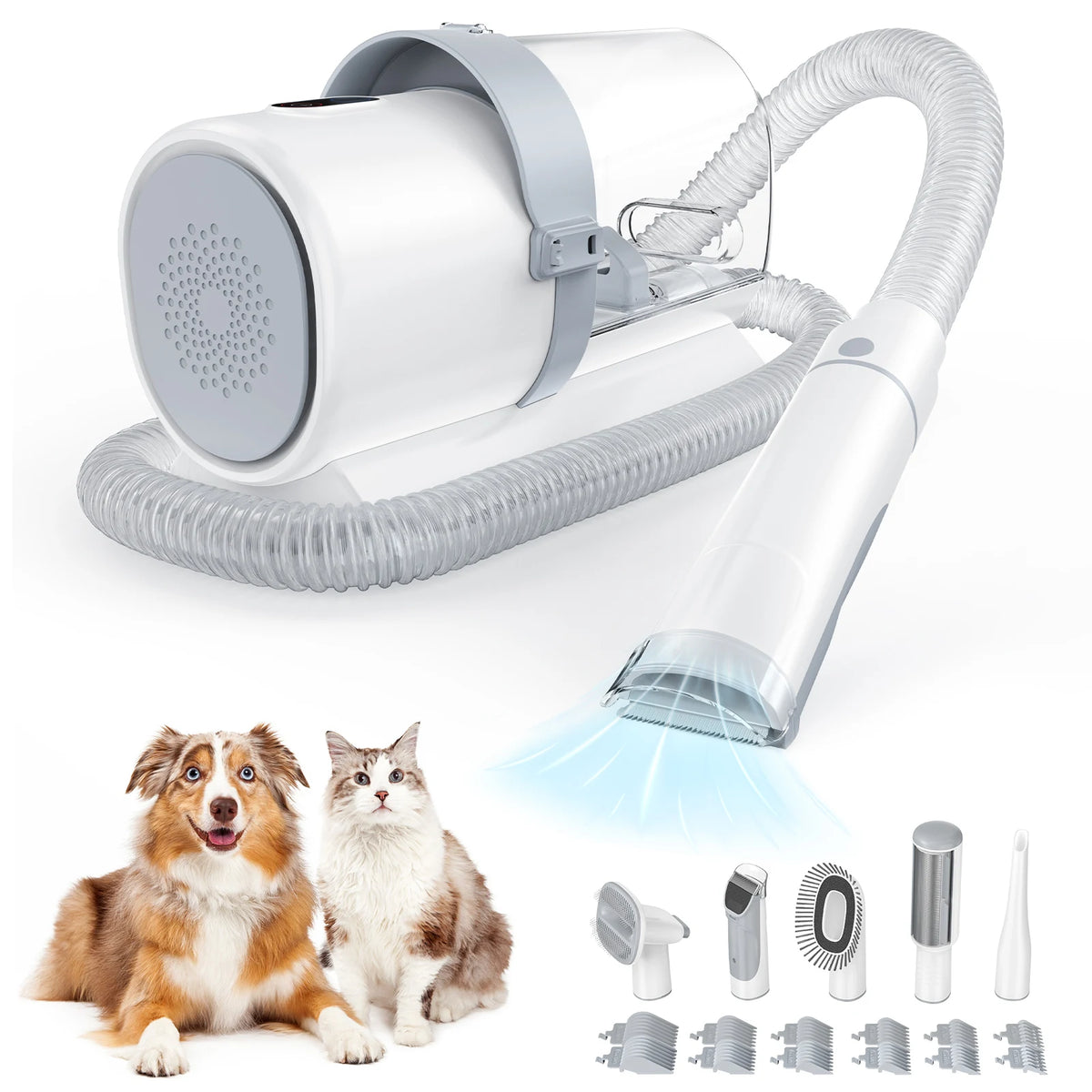 Pet Grooming Vacuum Kit With Cordless Clippers And Groomer Tools