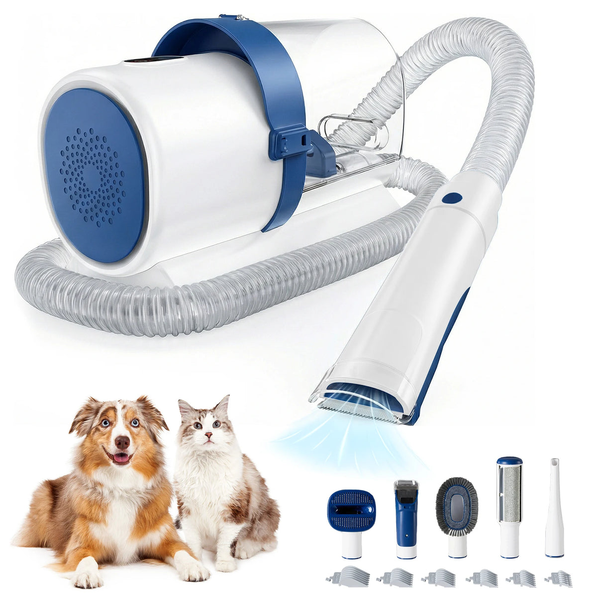 Pet Grooming Vacuum Kit With Cordless Clippers And Groomer Tools