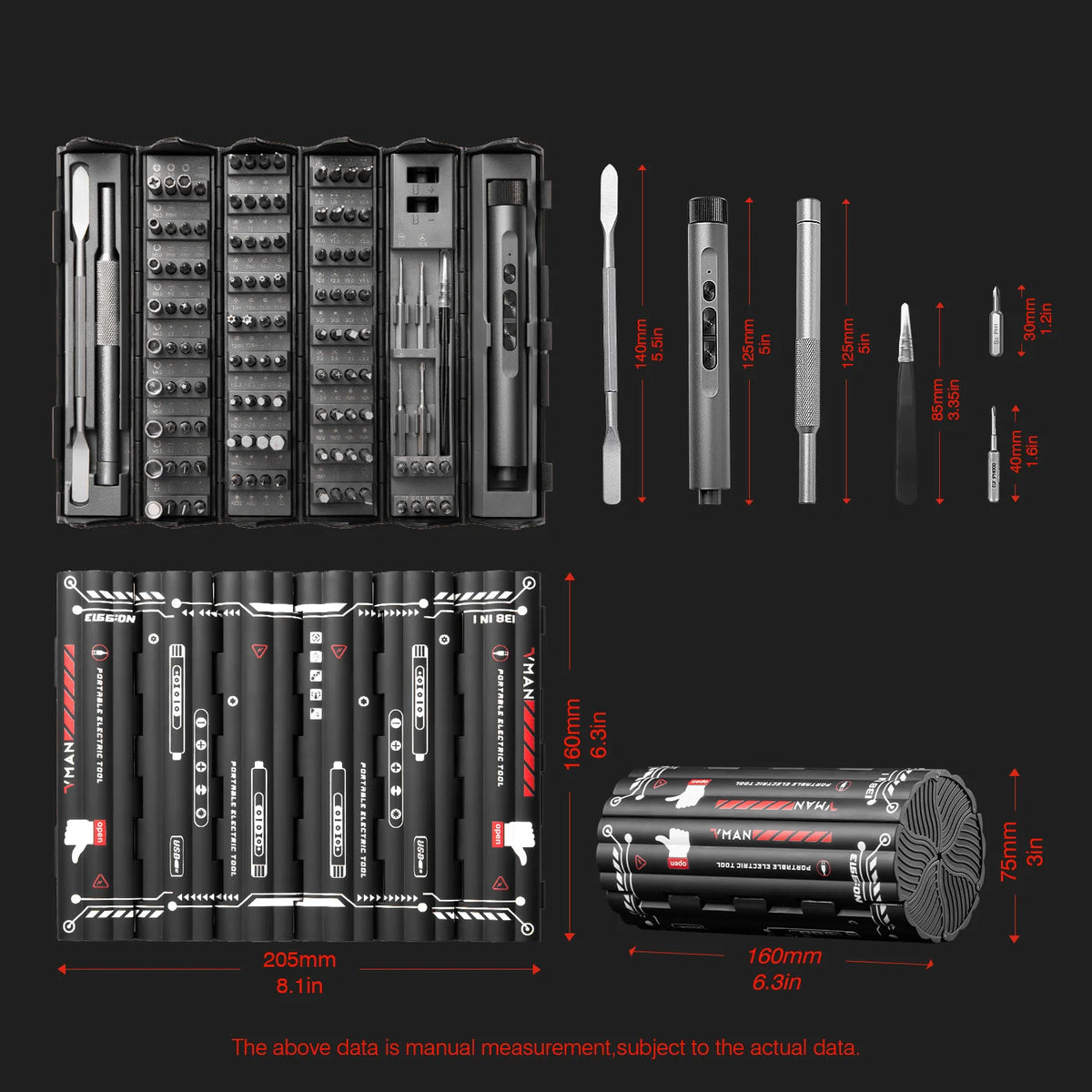 VMAN 138 In 1 Magnetic Precision Electric Screwdriver Repair Kit