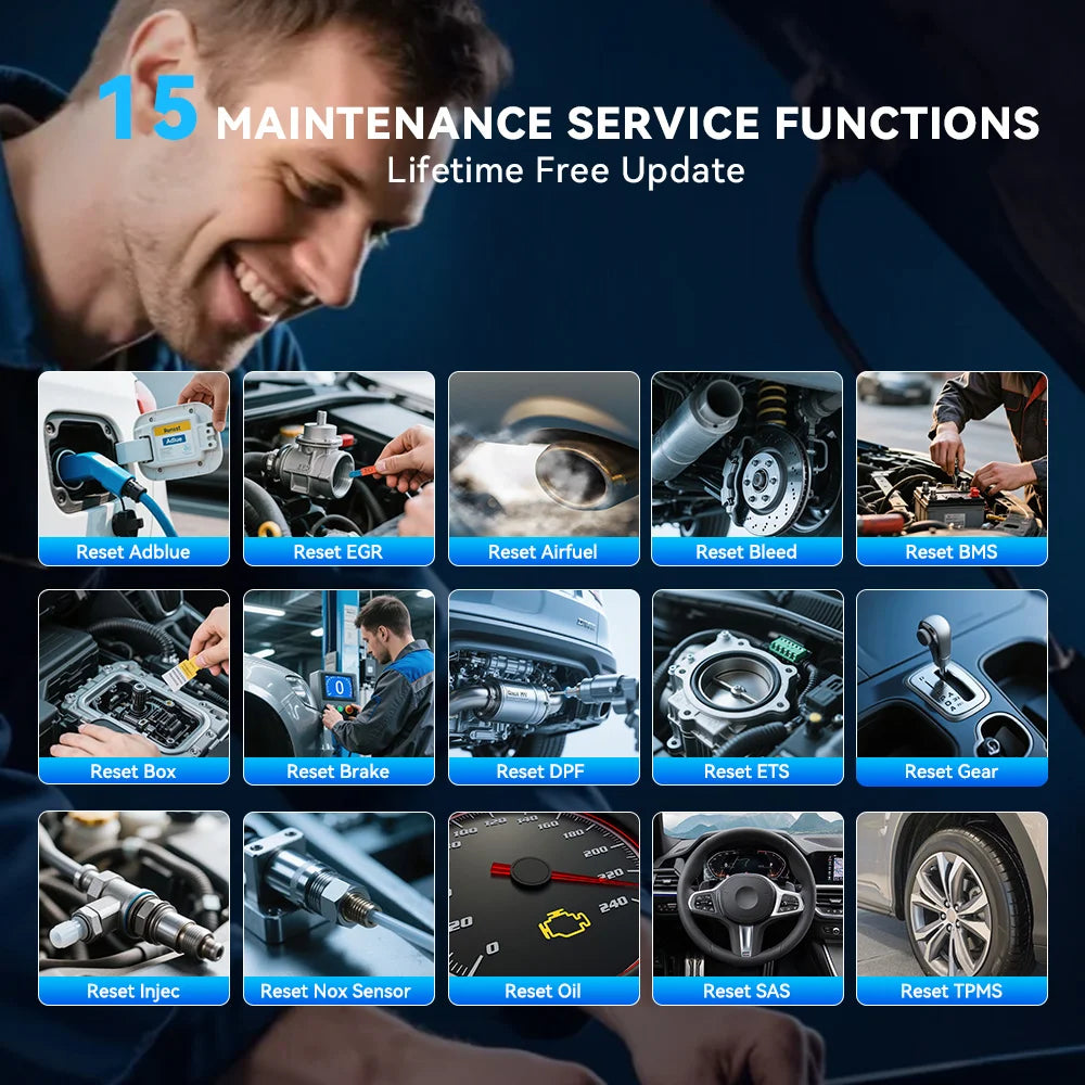 MUCAR AI OBD2 Scanner With Bidirectional Diagnostic And Reset Tools