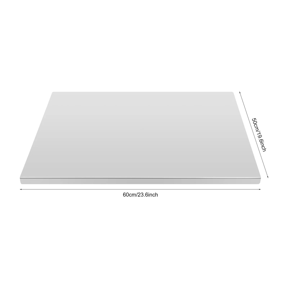 Stainless Steel Chopping Board With Folded Edge For Kitchen Prep