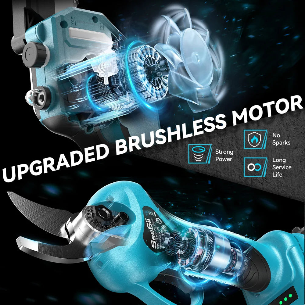 SEESII Brushless Cordless Pruning Shears Chainsaw Telescopic Pole Tool