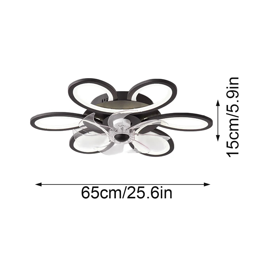 Dimmable Ceiling Fan Light With Reversible Motor And Remote Control