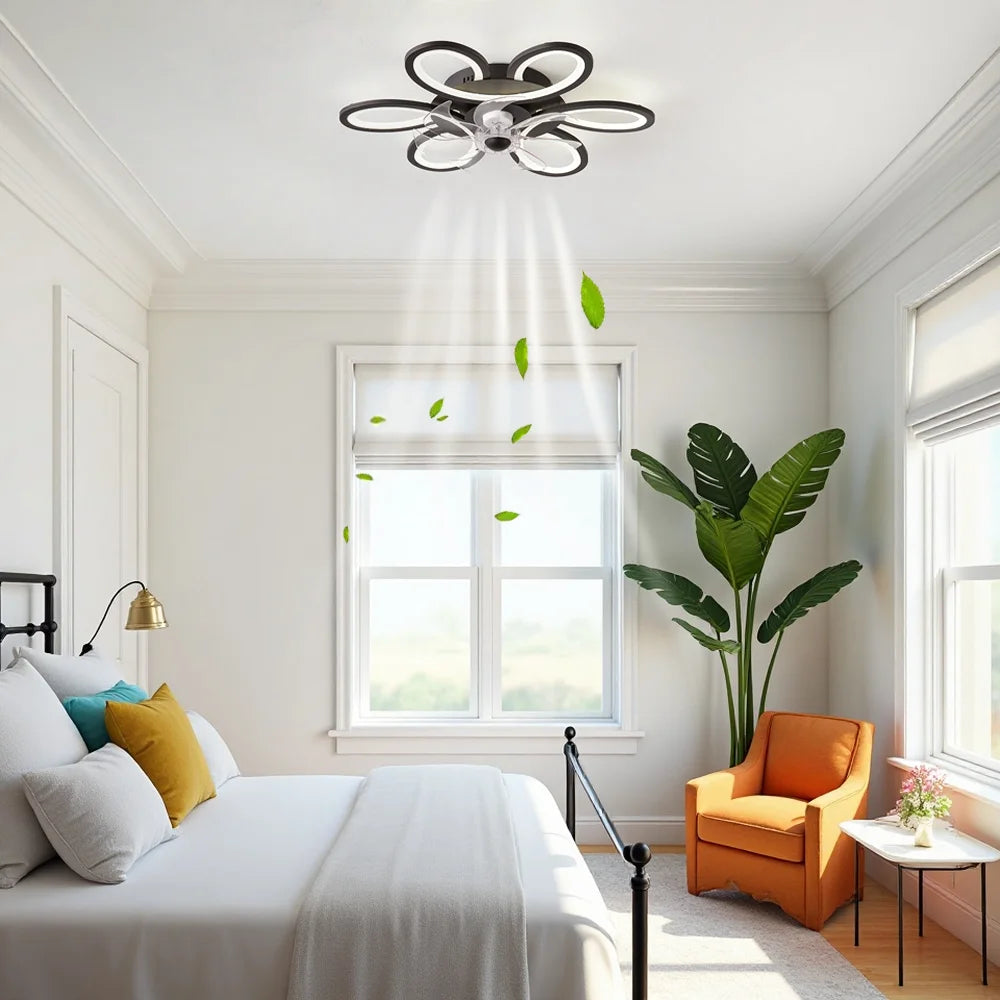 Dimmable Ceiling Fan Light With Reversible Motor And Remote Control