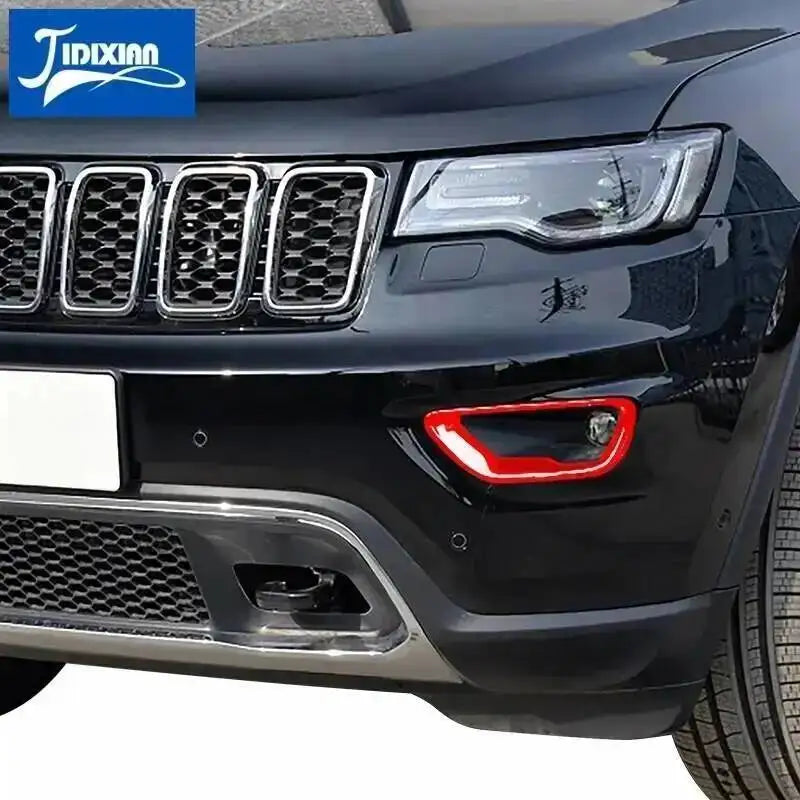 JIDIXIAN Front Fog Light Cover Stickers For Jeep Grand Cherokee
