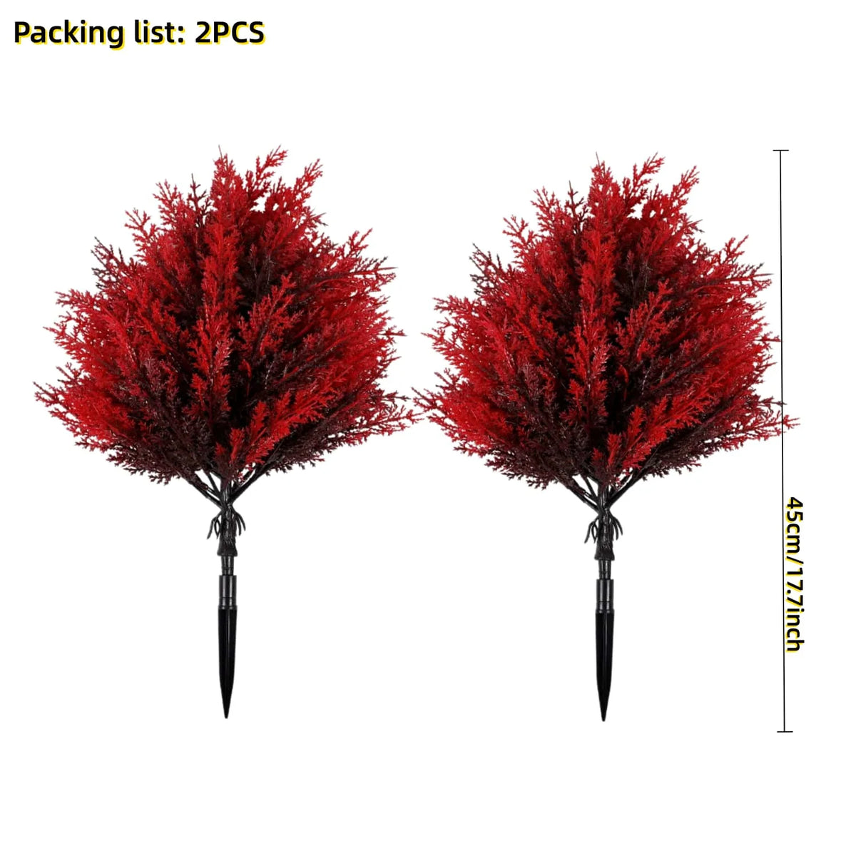 Artificial Pine Cypress Fern Plants With Ground Stakes Outdoor Decor