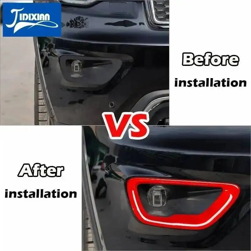 JIDIXIAN Front Fog Light Cover Stickers For Jeep Grand Cherokee