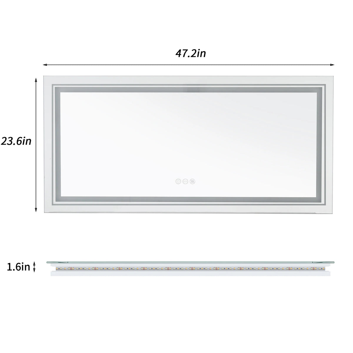 Wisfor Lighted Bathroom Vanity Mirror With Dimmable Anti Fog Lighting