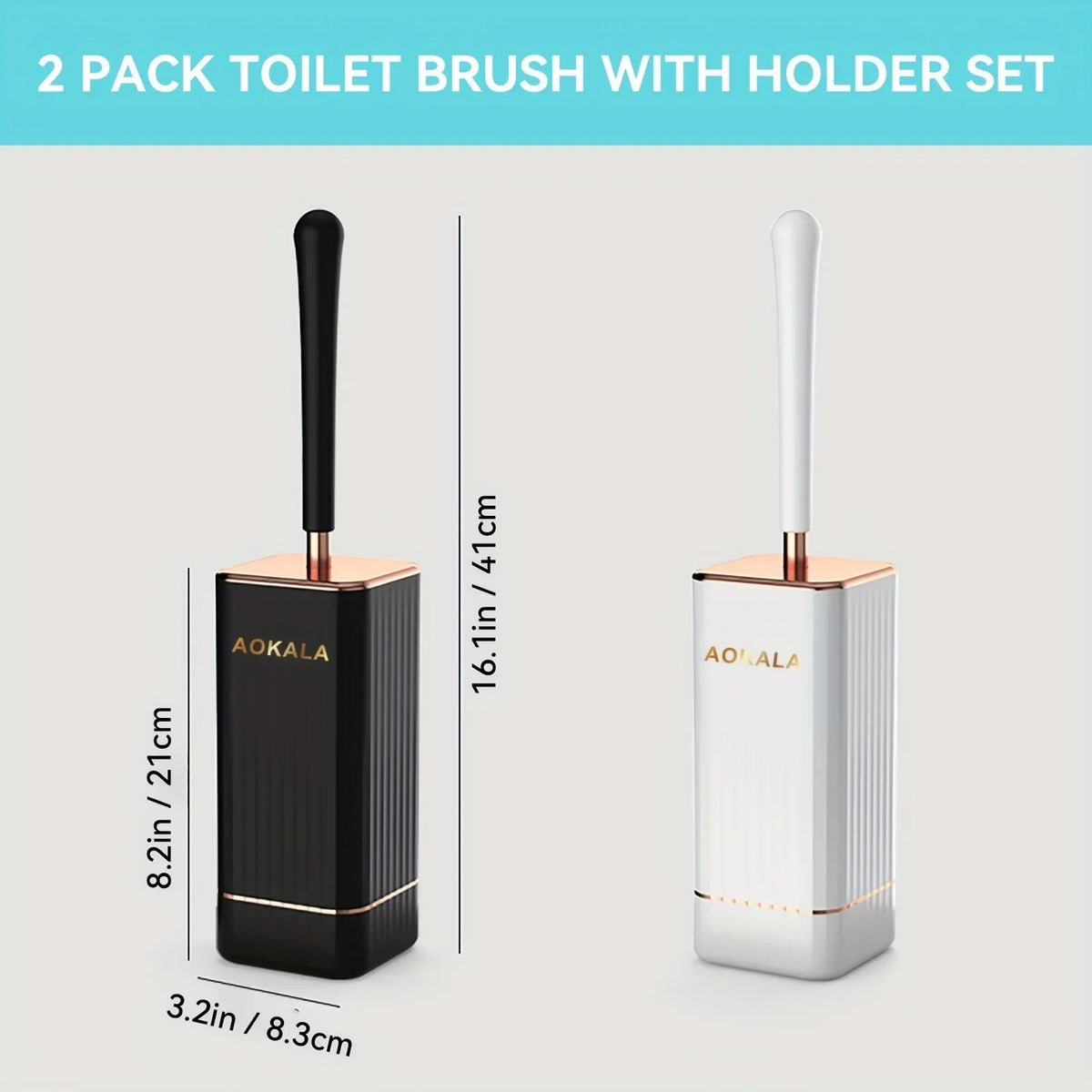 Wall Mounted Silicone Toilet Brush Set With Long Handle Quick Dry