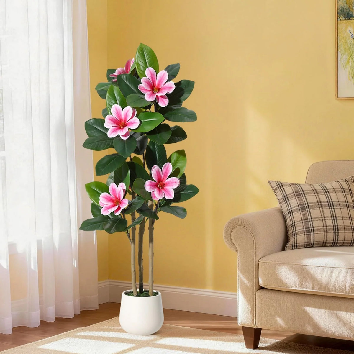 HiMISS Artificial Olive Tree With Lifelike Leaves And Faux Fruit