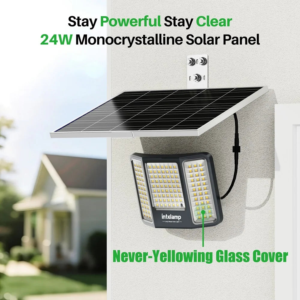 Intelamp Solar Outdoor Lights With Three Lighting Modes For Gardens