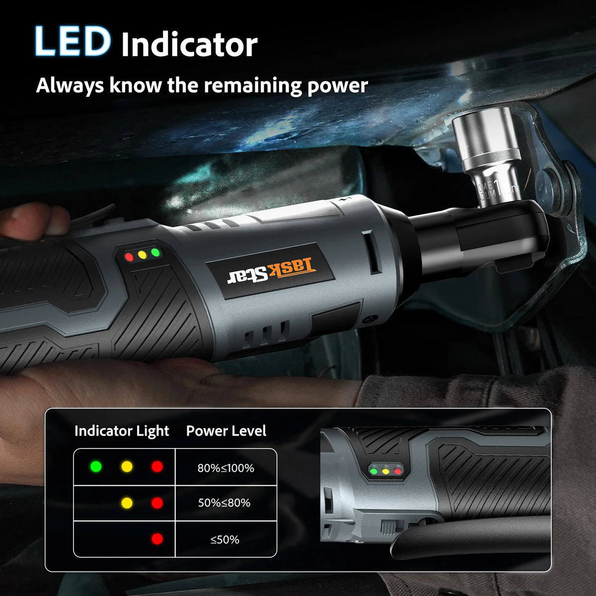 Taskstar Cordless Electric Ratchet Wrench Kit With Sockets And Batteries