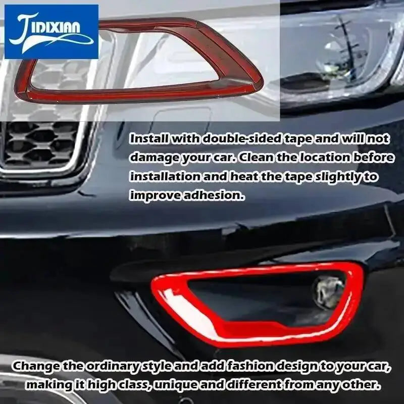 JIDIXIAN Front Fog Light Cover Stickers For Jeep Grand Cherokee