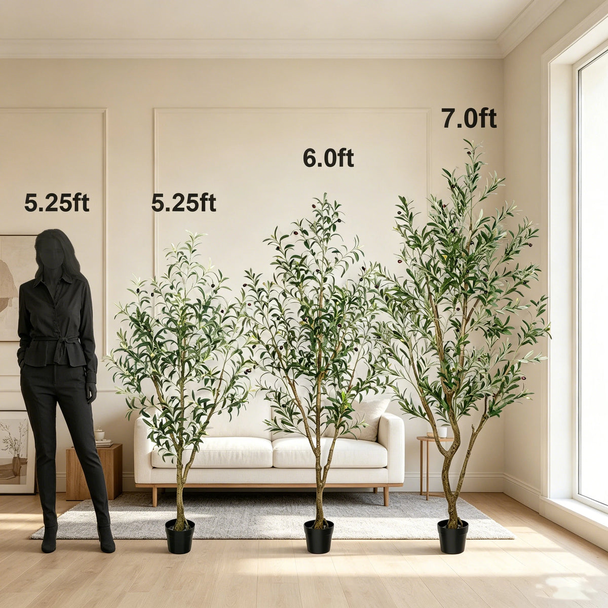 Olitree Artificial Olive Tree Faux Plant With Lifelike Fruits