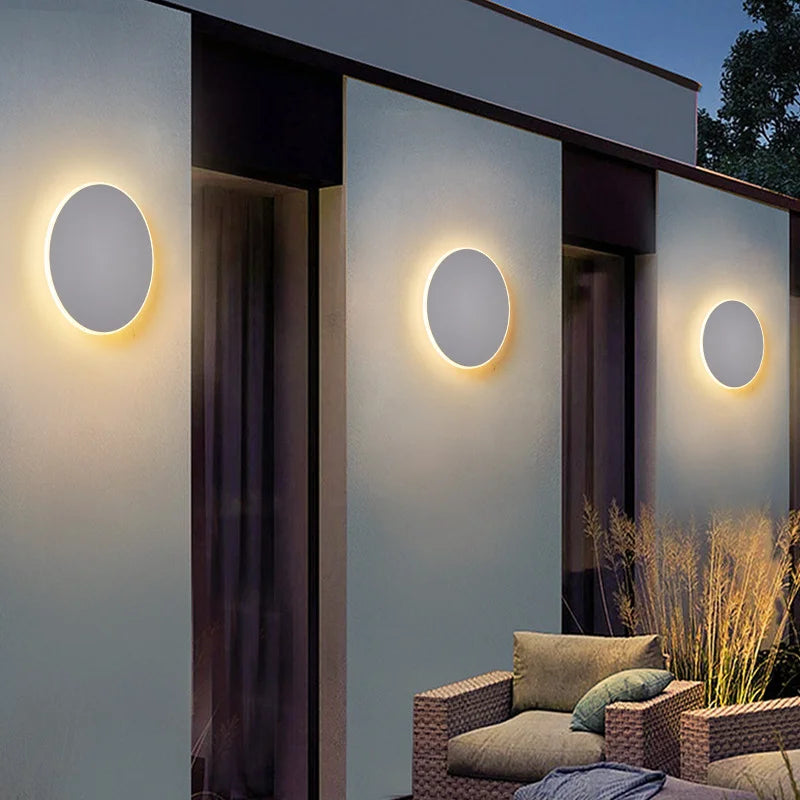 Round LED Wall Light IP65 Waterproof LED Outdoor Wall Lamp Corridor Entrance Porch Bedroom Exterior Decoration Lighting