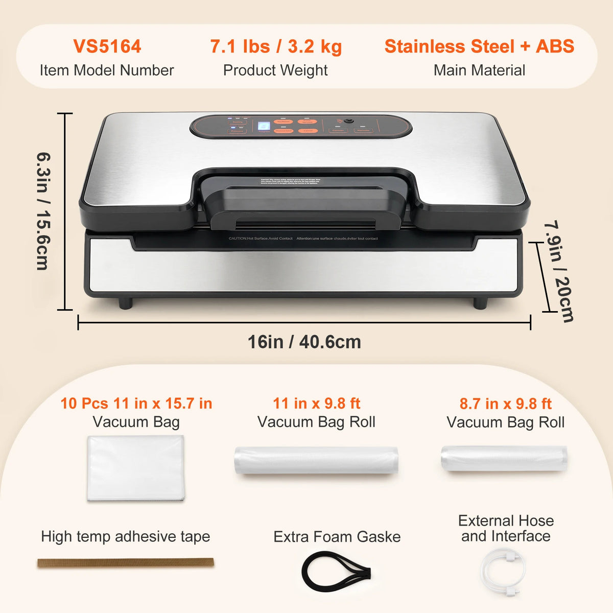 SucceBuy Vacuum Sealer Machine For Fresh Food Storage