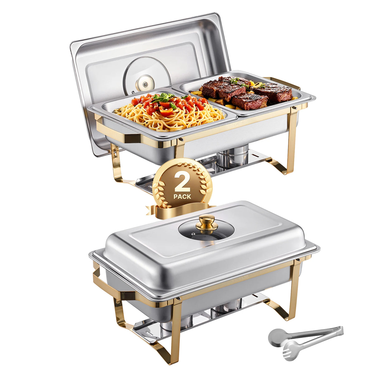 SucceBuy Stainless Steel Chafing Dish Buffet Warmer Set For Catering