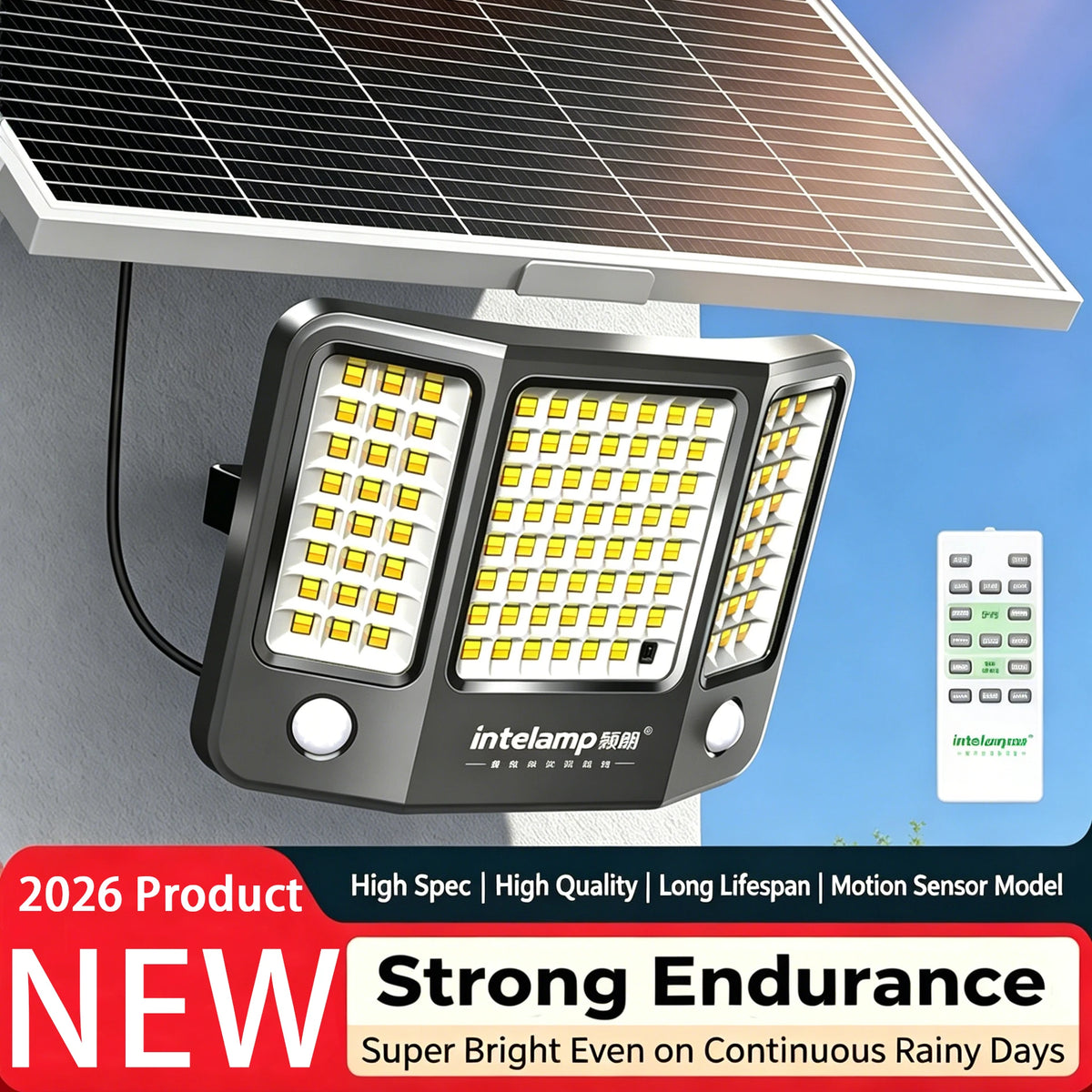 Intelamp Solar Outdoor Lights With Three Lighting Modes For Gardens