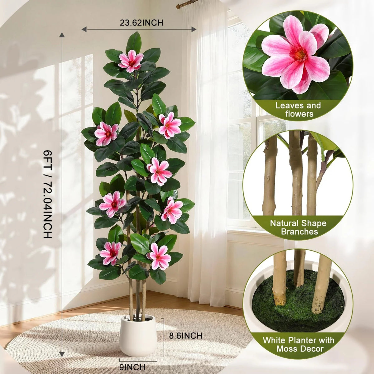 HiMISS Artificial Olive Tree With Lifelike Leaves And Faux Fruit
