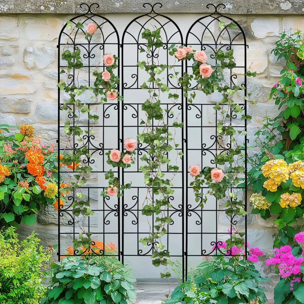Metal Garden Trellis for Climbing Plants Vines and Outdoor Support