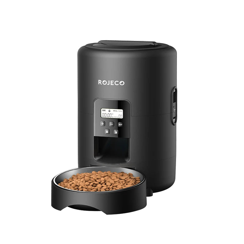 ROJECO Smart Automatic Pet Feeder With Programmable Feeding Control
