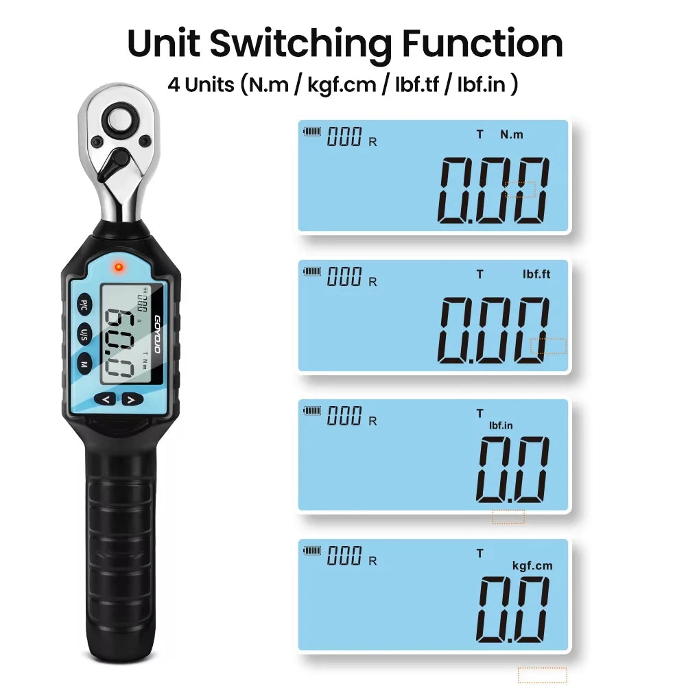 GOYOJO Digital Torque Wrench With LED Alerts For Precise Fastening