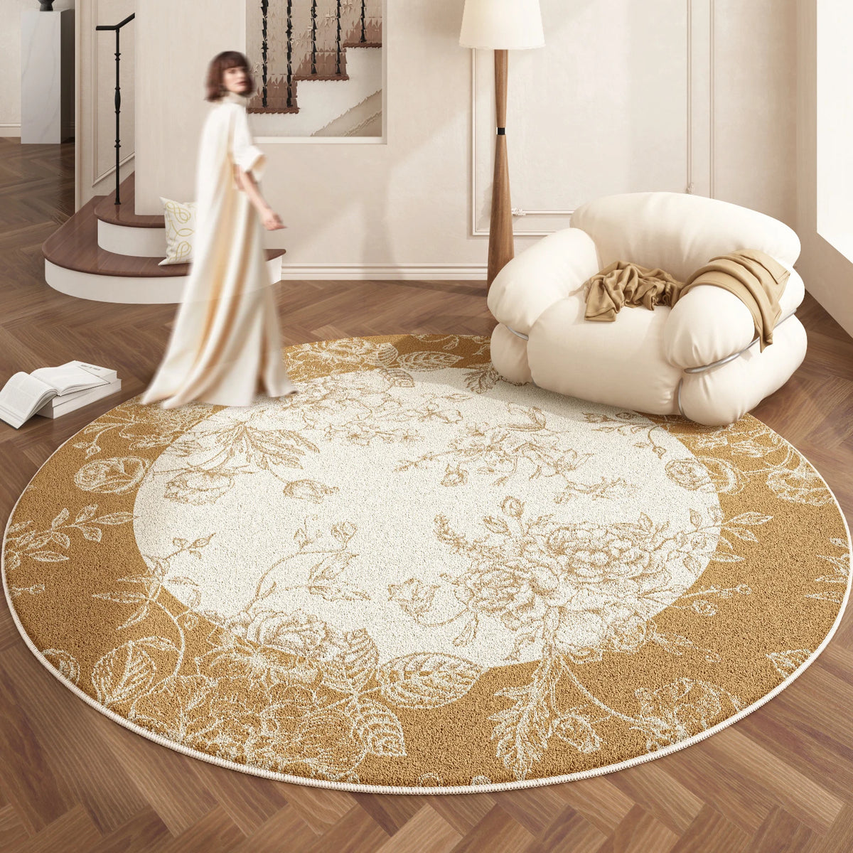 European Style Plush Washable Area Rug For Living Room Bedroom